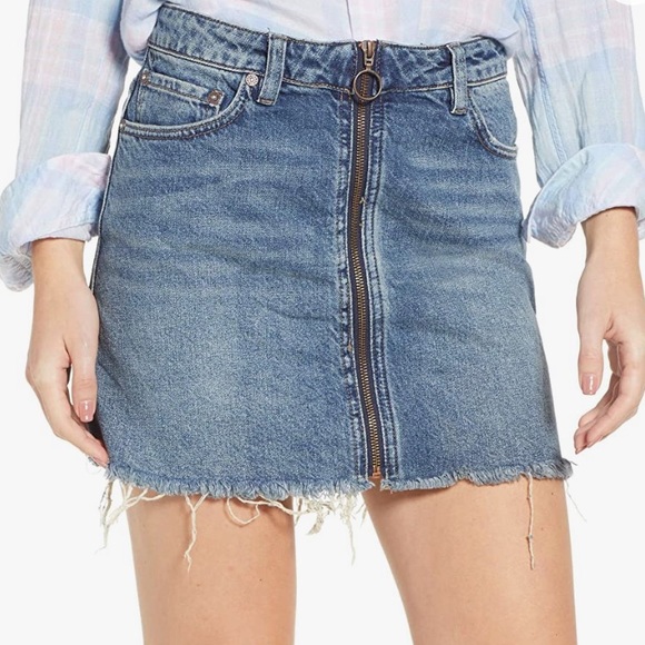 We The Free Dresses & Skirts - We the Free Denim Mini Zip Up